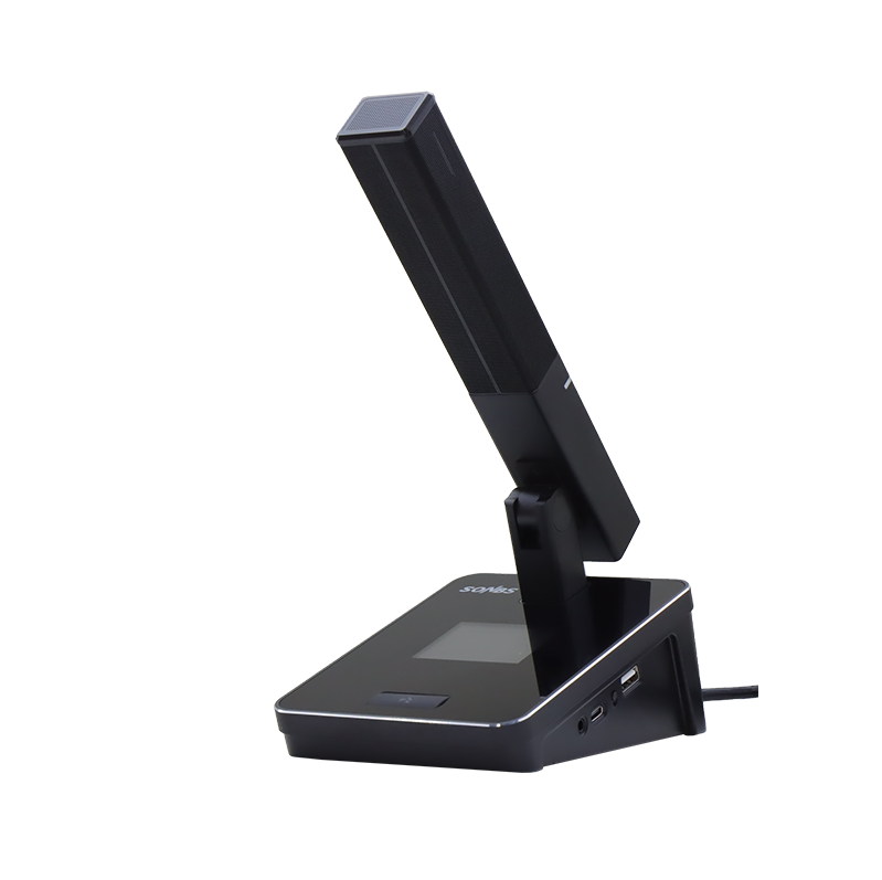 全数字2.4寸纯讨论有线方杆会议单元