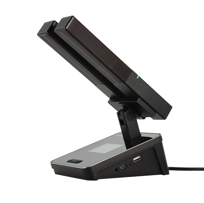 全数字2.4寸纯讨论有线双咪杆会议主席单元